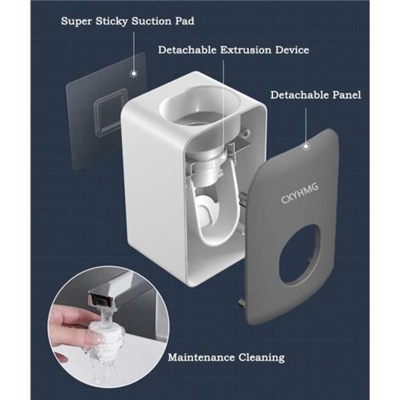 Toothpaste Dispenser 2 PCS Automatic Squeezer Dispenser for Bathroom - Picture 7 of 7